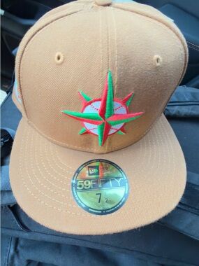 Hat club Seattle Mariners New Era 59FIFTY Brown 35th Season Patch Fitted 7 1/2